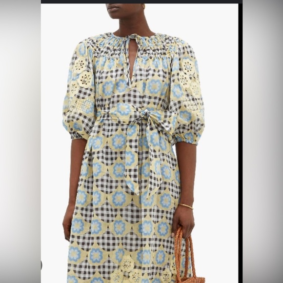 INNIKA CHOO MIDI Smock -Hugh Jesmok in Bright Gingham Print  size 0. Pre owned. - Picture 2 of 15